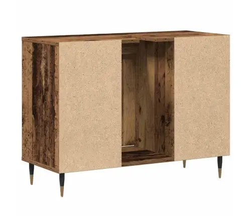 Rustikāls Vannas Istabas Spogulis Vecs Koks Ciets Koks Vidējs Vidaxl