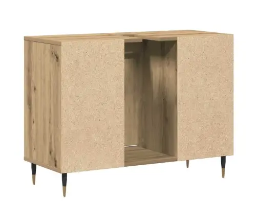 Vannitoa Kapp Riiuliga Käsitööpuu 80 X 33 X 60 Cm Tehispuit