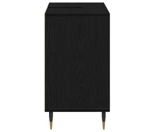 Vonios Spintelė Juoda 80 X 33 X 60 Cm Apdirbta Mediena