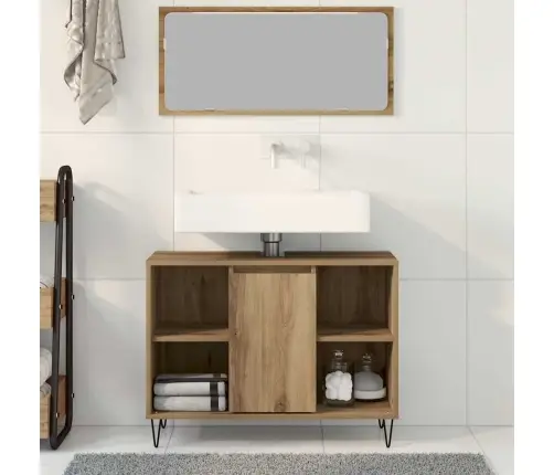 Vonios Spintelė Su Lentyna Amatininkų Ąžuolas 80 X 33 X 60 Cm