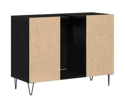 Melna Ozola Vannas Istaba Melns Ozols Mdf Vidējs Vidaxl