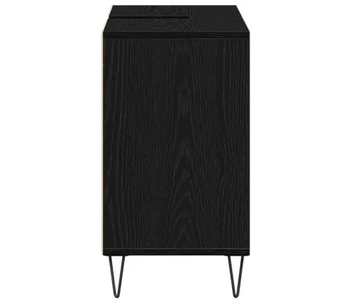 Melna Ozola Vannas Istaba Melns Ozols Mdf Vidējs Vidaxl