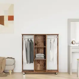 Skapis Ar Plauktu Vecs Koks 102 X 38 X 110 Cm Inženierijas Koks Vidaxl