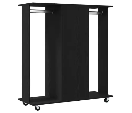 Spinta Su Ratu Juoda Ąžuolo 102 X 38 X 110 Cm Apdirbta Mediena