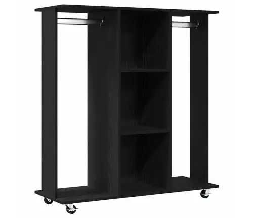 Spinta Su Ratu Juoda Ąžuolo 102 X 38 X 110 Cm Apdirbta Mediena