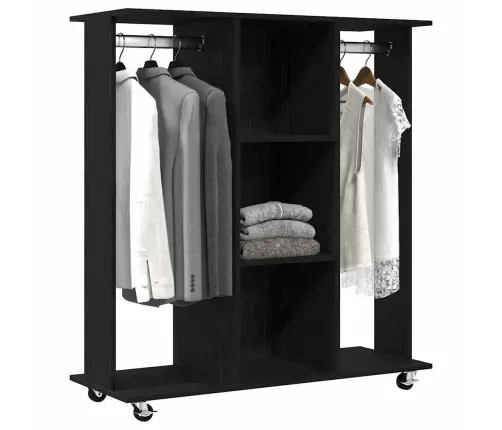 Spinta Su Ratu Juoda Ąžuolo 102 X 38 X 110 Cm Apdirbta Mediena