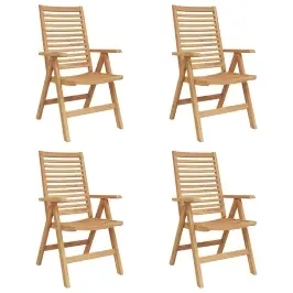 Dārza Krēsls 4 Pcs Brūna 52 X 64.5 X 108 Cm Masīvs Tīkkoks Vidaxl