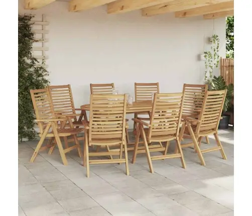 Dārza Krēsli Salokāmi 8 Gabali Masīvs Koks Tīkkoks Vidaxl