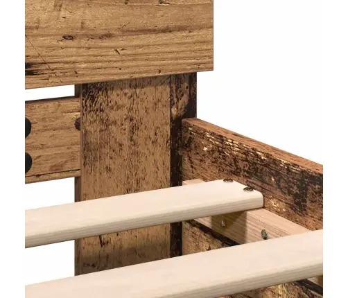 Voodi Raam Peaga Vana Puit 203 X 104 X 70 Cm Tehispuit