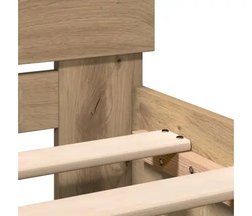 Gultas Rāmis Ar Atzveltni Artisānā Ozols 100 X 200 Cm Vidaxl