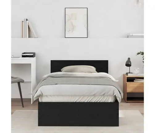 Lovos Rėmas Juodas Ąžuolas 203 X 104 X 70 Cm Apdirbta Mediena