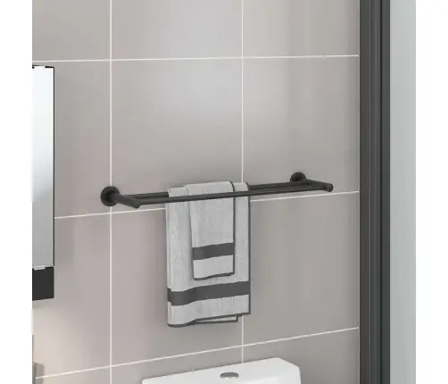 Dvieļu Statīvs Melna 61 X 14.5 X 5 Cm Nerūsējošs Tērauds Vidaxl