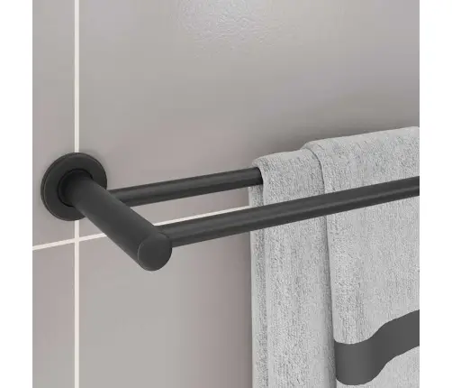 Dvieļu Statīvs Melna 61 X 14.5 X 5 Cm Nerūsējošs Tērauds Vidaxl