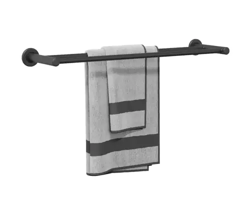 Dvieļu Statīvs Melna 61 X 14.5 X 5 Cm Nerūsējošs Tērauds Vidaxl