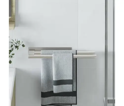 Rankšluosčių Stovas Sidabro 40 X 9 X 4 Cm Nerūdijantis Plienas