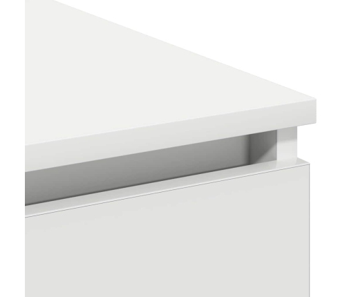 Tv Galds Ar Led Baltā Krāsā 180X38X49 Cm Inženierijas Koks Vidaxl