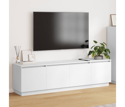 Tv Galds Ar Led Baltā Krāsā 180X38X49 Cm Inženierijas Koks Vidaxl