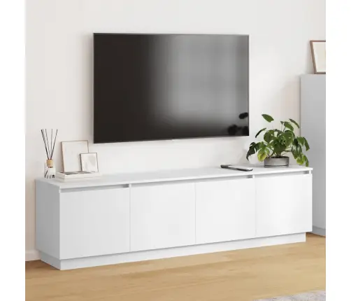 Led-Valgustusega Tv-Kapp Valge 180 X 38 X 49 Cm Tehispuit