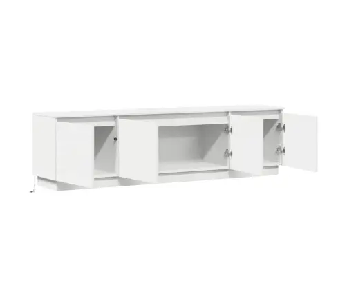 Led-Valgustusega Tv-Kapp Valge 180 X 38 X 49 Cm Tehispuit