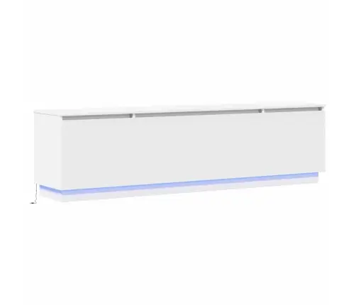 Led-Valgustusega Tv-Kapp Valge 180 X 38 X 49 Cm Tehispuit