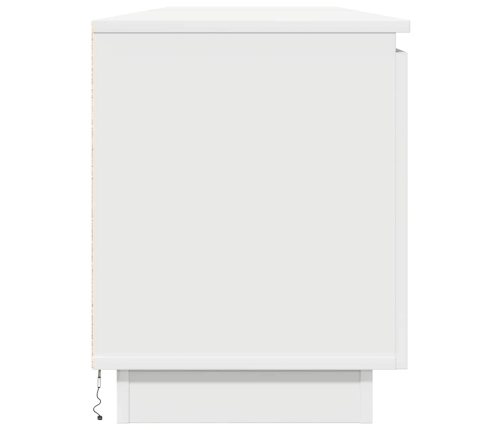Tv Galds Ar Led Baltā Krāsā 180X38X49 Cm Inženierijas Koks Vidaxl