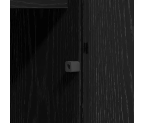 Televizora Skapītis Ar Led Melns Ozols 180X38X49 Cm Inženierijas Koks Vidaxl