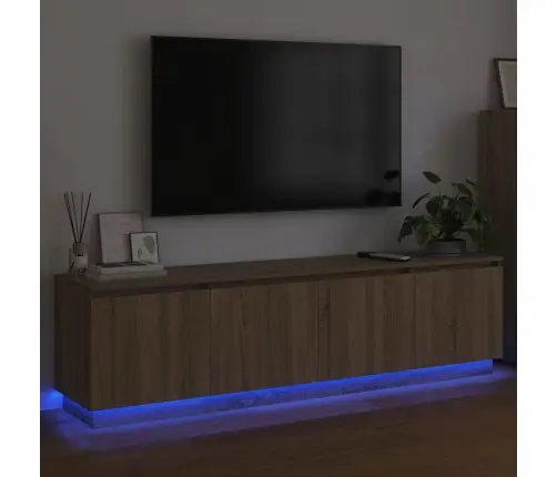 Televizoriaus Staliukas Su Led Sonoma Ąžuolas 180 X 38 X 49 Cm