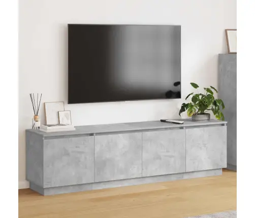 Tv Skapis Ar Led Betona Pelēku 180X38X49 Cm Inženierijas Koks Vidaxl