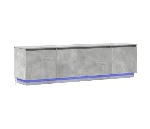 Tv Skapis Ar Led Betona Pelēku 180X38X49 Cm Inženierijas Koks Vidaxl