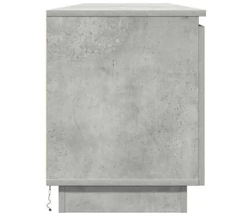 Tv Skapis Ar Led Betona Pelēku 180X38X49 Cm Inženierijas Koks Vidaxl