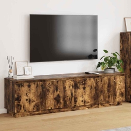 Televizora Skapītis Ar Led Dūmakaina Ozolkoka 180 X 38 X 49 Cm Vidaxl