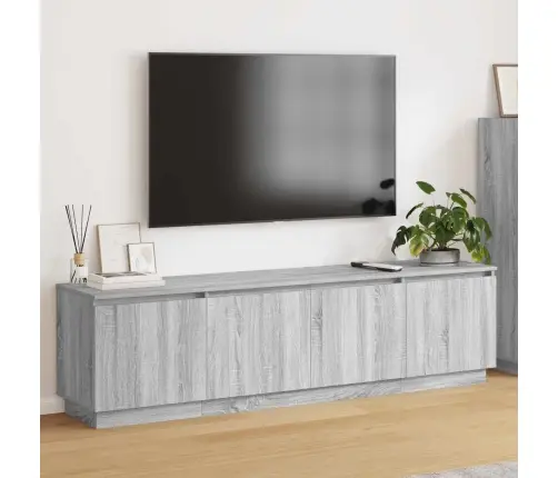 Tv Skapjis Ar Led Pelēks Sonoma 180X38X49 Cm Inženierijas Koks Vidaxl
