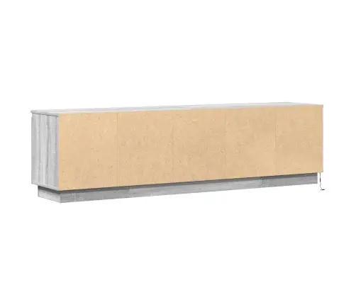 Tv Skapjis Ar Led Pelēks Sonoma 180X38X49 Cm Inženierijas Koks Vidaxl