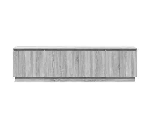 Tv Skapjis Ar Led Pelēks Sonoma 180X38X49 Cm Inženierijas Koks Vidaxl