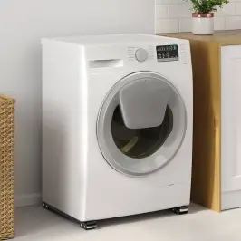 Veļas Mazgājamās Mašīnas Pamatne 2 Pcs Melna 72 X 5 X 4,5 Cm Vidaxl