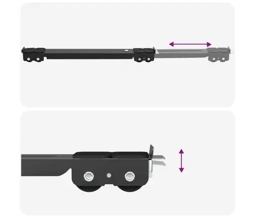 Veļas Mašīnas Bāze Ar Riteņiem 2 Gab. Garums 46-71 Cm 300 Kg Vidaxl