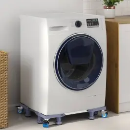 Veļas Mazgājamās Mašīnas Pamatne Pelēka 67 X 67 X 12 Cm Vidaxl