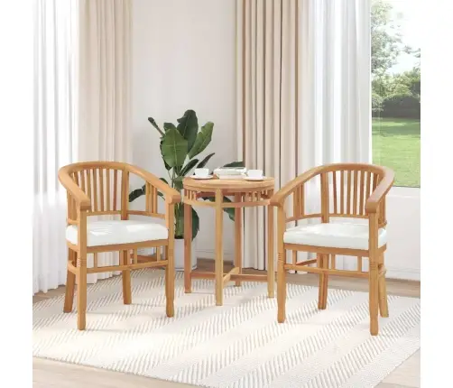 Sodo Kėdės 2 Pcs Ruda 63 X 58 X 89 Cm Tikmedžio Masyvas