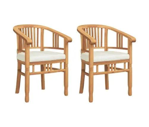 Sodo Kėdės 2 Pcs Ruda 63 X 58 X 89 Cm Tikmedžio Masyvas