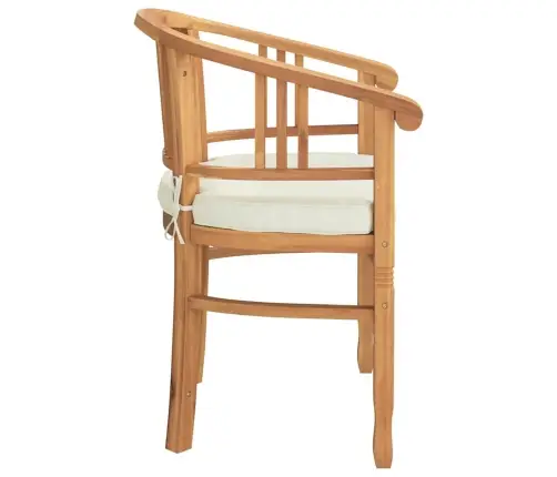 Sodo Kėdės 2 Pcs Ruda 63 X 58 X 89 Cm Tikmedžio Masyvas