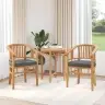 Sodo Kėdės 2 Pcs Ruda 63 X 58 X 89 Cm Tikmedžio Masyvas