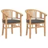 Sodo Kėdės 2 Pcs Ruda 63 X 58 X 89 Cm Tikmedžio Masyvas