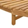 Sauļošanās Krēsls Brūna 184 X 55 X 59 Cm Ciets Tekša Koks Vidaxl