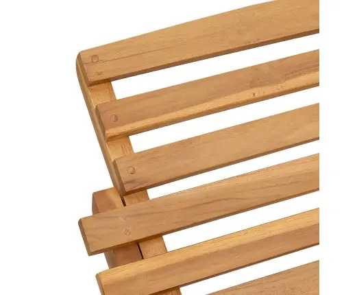 Sauļošanās Krēsls Brūna 184 X 55 X 59 Cm Ciets Tekša Koks Vidaxl