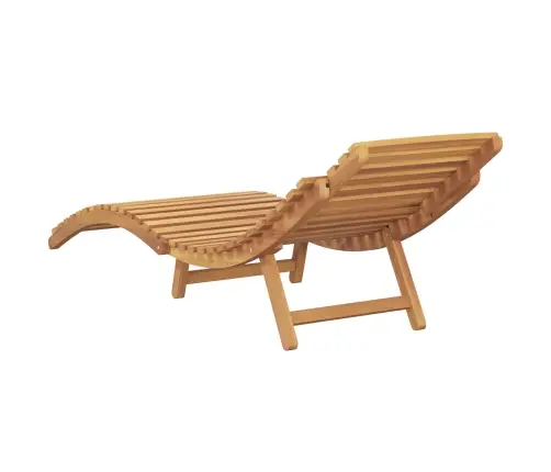 Sauļošanās Krēsls Brūna 184 X 55 X 59 Cm Ciets Tekša Koks Vidaxl