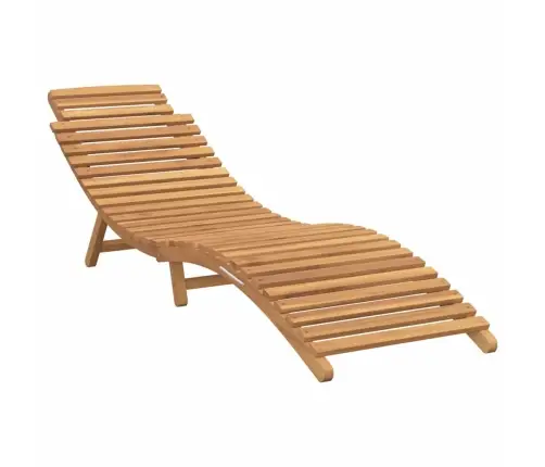 Sauļošanās Krēsls Brūna 184 X 55 X 59 Cm Ciets Tekša Koks Vidaxl