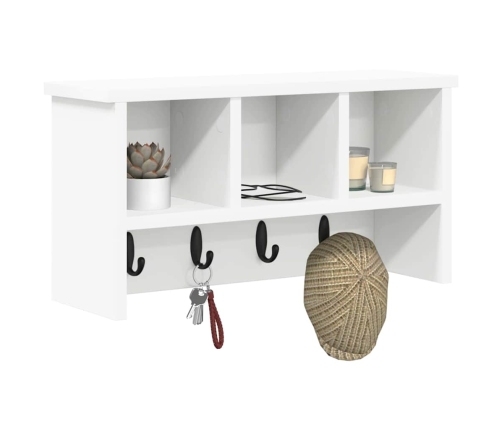 Sienas Pakaramais Balts 50 X 16 X 26 Cm Inženierijas Koks Vidaxl