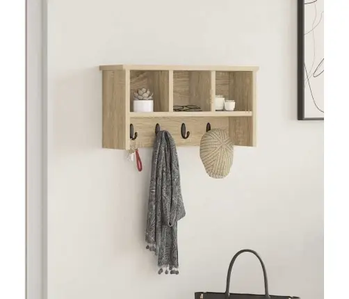 Seinale Kinnitatav Riidepuu Sonoma Tamm 50 X 16 X 26 Cm