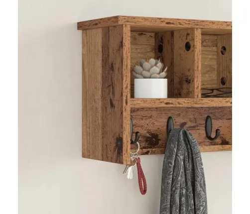 Prikabinamas Paltas Su Lentyna Sena Mediena 50 X 16 X 26 Cm