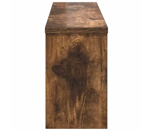 Sienas Pakaramais Ar Plauktu Dūmakaina Ozolkoka 75 X 16 X 26 Cm Vidaxl